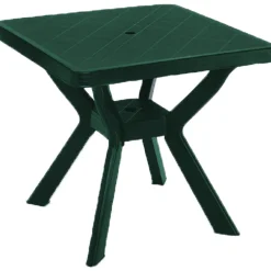 Tavoli Da Esterno > Dmora Tavolo da Esterno 4 Posti Tavolo Tavolo Fisso Rotondo 90x90x72h cm, Lunghezza Massima 90 cm Made in Italy - Brooksdale Verde