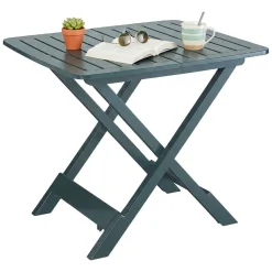 Tavoli Da Esterno > Dmora Tavolo da Esterno 4 Posti Tavolo Tavolo da Esterno Fisso 80x75x72h cm, Lunghezza Massima 80 cm Made in Italy - Tessner Verde