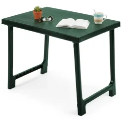 Tavolo da Esterno Verde 6 Posti Tavolo Tavolo Fisso Rettangolare 81x56x63h cm, Lunghezza Massima 81 cm Made in Italy - Beechwood