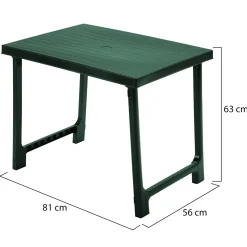 Tavoli Da Esterno > Dmora Tavolo da Esterno 6 Posti Tavolo Tavolo da Esterno Fisso 137x85x72h cm, Lunghezza Massima 137 cm Made in Italy - Greggs Verde