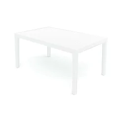 Tavoli Da Esterno|Outdoor > Dmora Tavolo da giardino allungabile 8-10 posti 150/220x90cm - Arabesch Bianco
