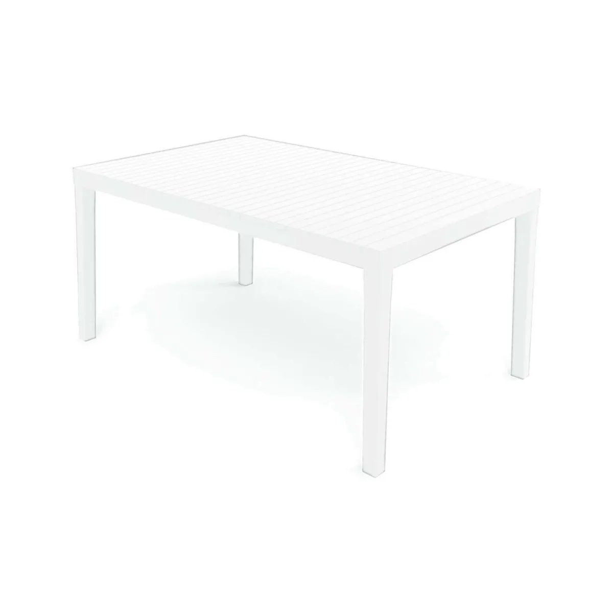 Tavoli Da Esterno|Outdoor > Dmora Tavolo da giardino allungabile 8-10 posti 150/220x90cm - Arabesch Bianco