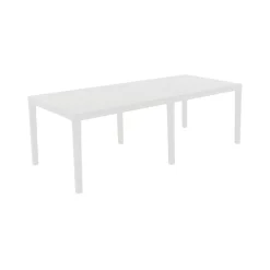 Tavoli Da Esterno|Outdoor > Dmora Tavolo da giardino allungabile 8-10 posti 150/220x90cm - Arabesch Bianco