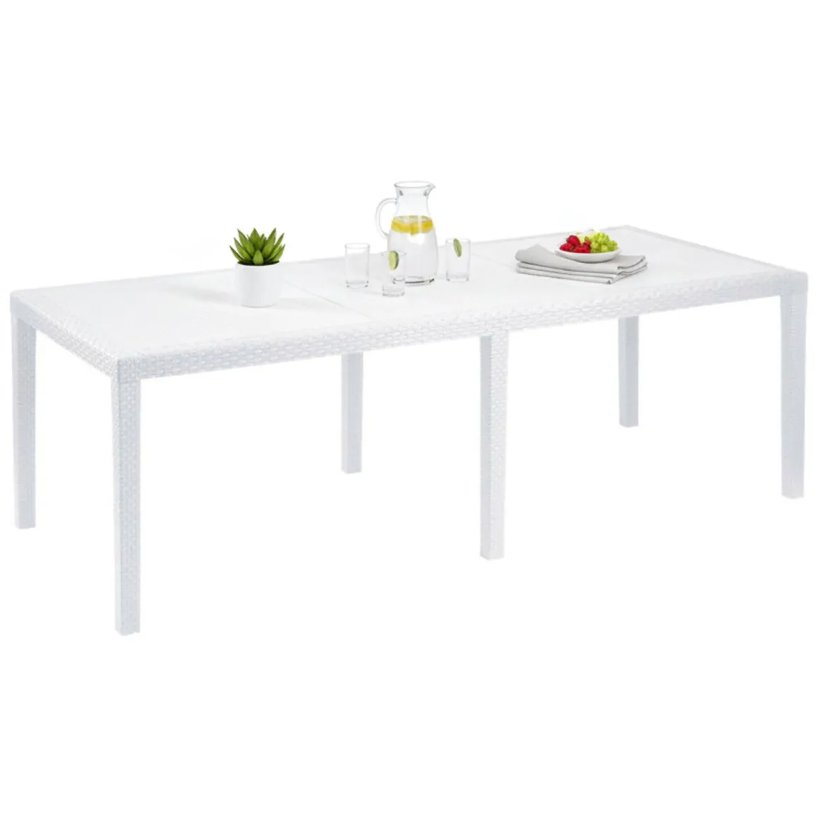 Tavoli Da Esterno|Outdoor > Dmora Tavolo da giardino allungabile 8-10 posti 150/220x90cm - Abbaviva Marrone