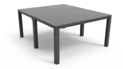 Tavoli Da Esterno > Dmora Tavolo da giardino allungabile 8-12 posti 147/294x90cm antracite - Brossard Nero Antracite