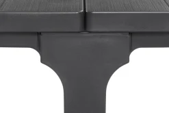 Tavoli Da Esterno > Dmora Tavolo da giardino allungabile 8-12 posti 147/294x90cm antracite - Brossard Nero Antracite