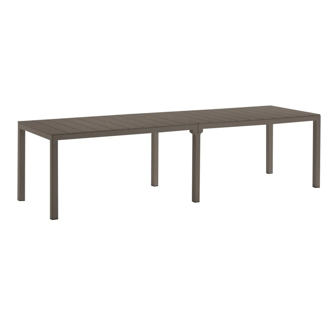 Tavolo da giardino allungabile 8-12 posti 146/292x86cm tortora - Campana