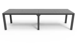 Tavoli Da Esterno > Dmora Tavolo da giardino allungabile 8-12 posti 147/294x90cm antracite - Brossard Nero Antracite