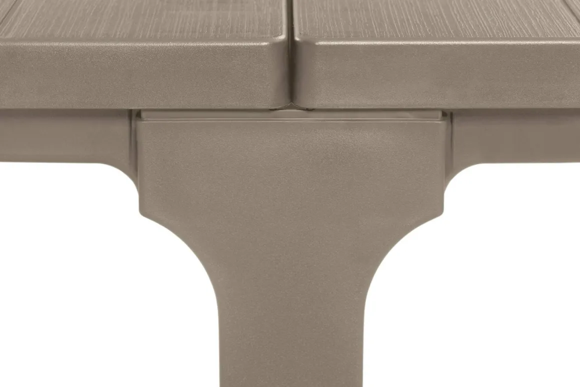 Tavolo da giardino allungabile 8-12 posti 147/294x90cm tortora - Brossard