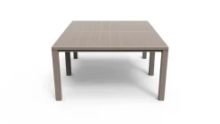 Tavolo da giardino allungabile 8-12 posti 147/294x90cm tortora - Brossard