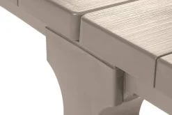 Tavolo da giardino allungabile 8-12 posti 147/294x90cm tortora - Brossard