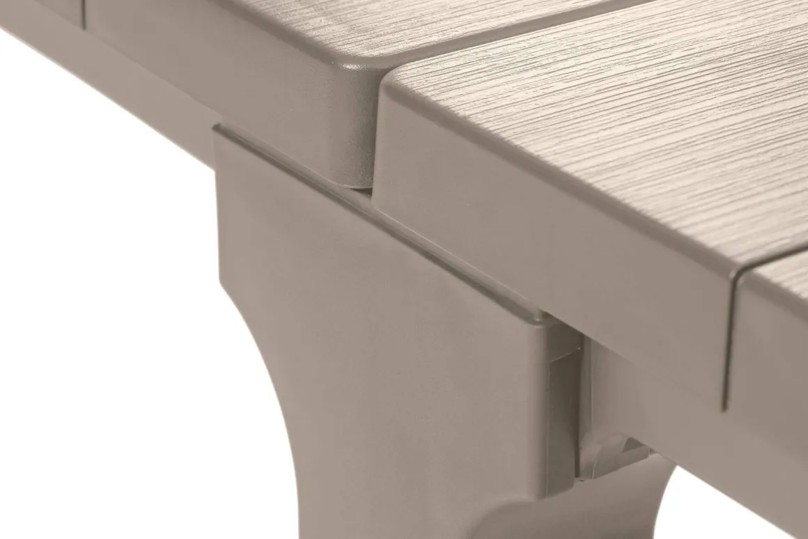 Tavolo da giardino allungabile 8-12 posti 147/294x90cm tortora - Brossard