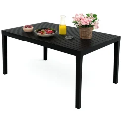 Tavolo da giardino 6 posti 150x90cm antracite - Askia