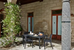 Tavoli Da Esterno|Outdoor > Dmora Tavolo da giardino 8 posti 138x78cm antracite - Arca Nero Antracite