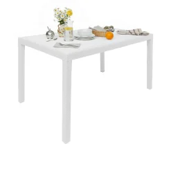 Tavolo da giardino 10 posti 150x90cm bianco - Ariana
