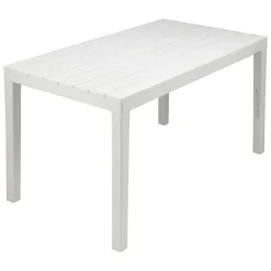 Tavoli Da Esterno|Outdoor > Dmora Tavolo da giardino 10 posti 80x138cm - Asar Bianco