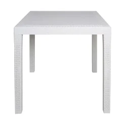 Tavoli Da Esterno|Outdoor > Dmora Tavolo da giardino 4 posti 79x79cm - Angelico Bianco