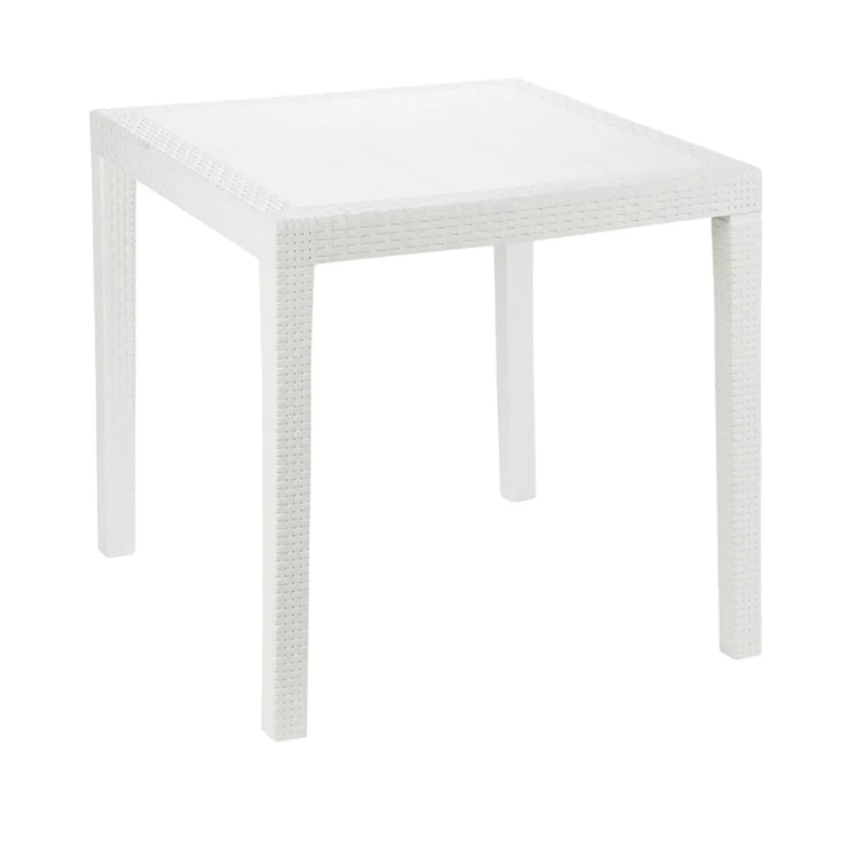 Tavoli Da Esterno|Outdoor > Dmora Tavolo da giardino 4 posti 79x79cm - Angelico Bianco