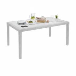 Tavolo da giardino 8 posti 138x78cm bianco - Arca