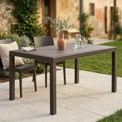 Tavoli Da Esterno|Outdoor > Dmora Tavolo da giardino 10 posti 150x90cm - Adila Marrone