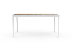 Tavoli Da Esterno > Dmora Tavolo da giardino 6 posti 159x95cm rovere e bianco - Sarnia Bianco, Marrone Rovere