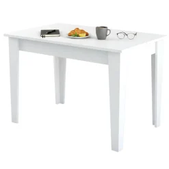 Tavoli Fissi|Cucina > Dmora Tavolo da pranzo rettangolare 6 posti 138x81cm - Alois Bianco