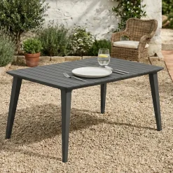 Tavolo da terrazza 6 posti 157x98cm antracite - Brockville