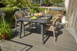 Tavolo da terrazza 6 posti 157x98cm antracite - Brockville