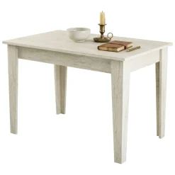 Tavolo Fisso Beige Marmo 6 Posti Forma Rettangolare 110x72x75h cm, Peso Supportato 120 kg - Zane