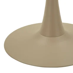 Tavoli Fissi > Dmora Tavolo Fisso 2 Posti Forma Rotondo 60x60x106h cm, Sfumatura Colore Struttura Crema - Leh Bianco Crema