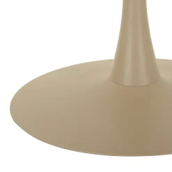 Tavolo Fisso Bianco Crema 4 Posti Forma Rotondo 120x120x86h cm, Sfumatura Colore Struttura Crema - Ceduna