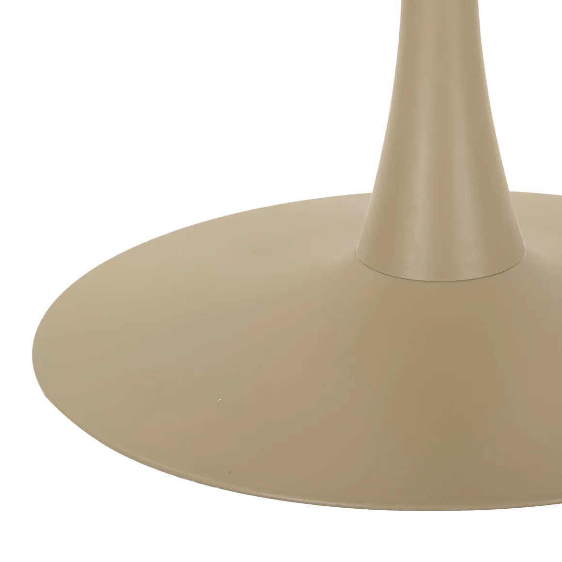 Tavolo Fisso Bianco Crema 4 Posti Forma Rotondo 120x120x86h cm, Sfumatura Colore Struttura Crema - Ceduna