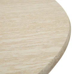 Tavolo Fisso Bianco Crema 4 Posti Forma Rotondo 120x120x86h cm, Sfumatura Colore Struttura Crema - Ceduna