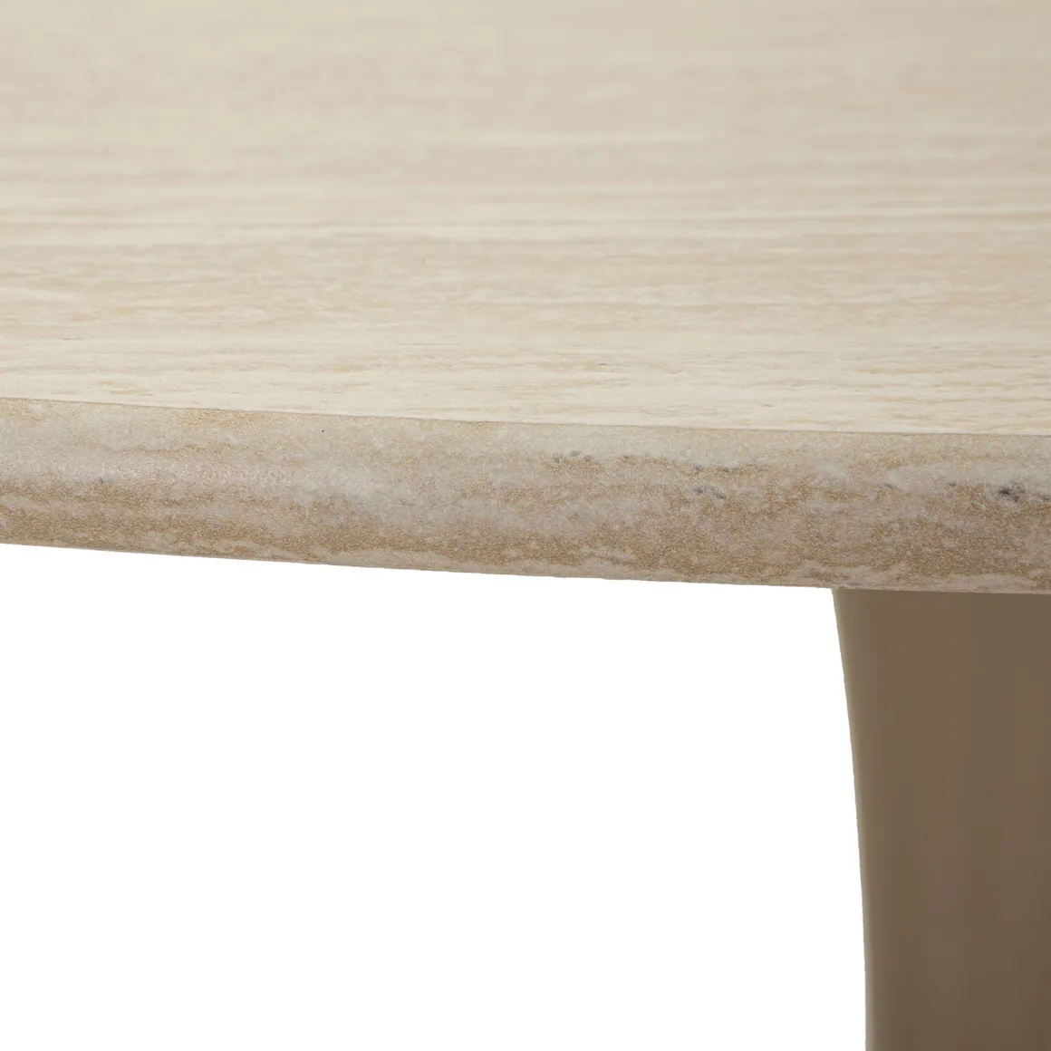 Tavolo Fisso Bianco Crema 4 Posti Forma Rotondo 120x120x86h cm, Sfumatura Colore Struttura Crema - Ceduna