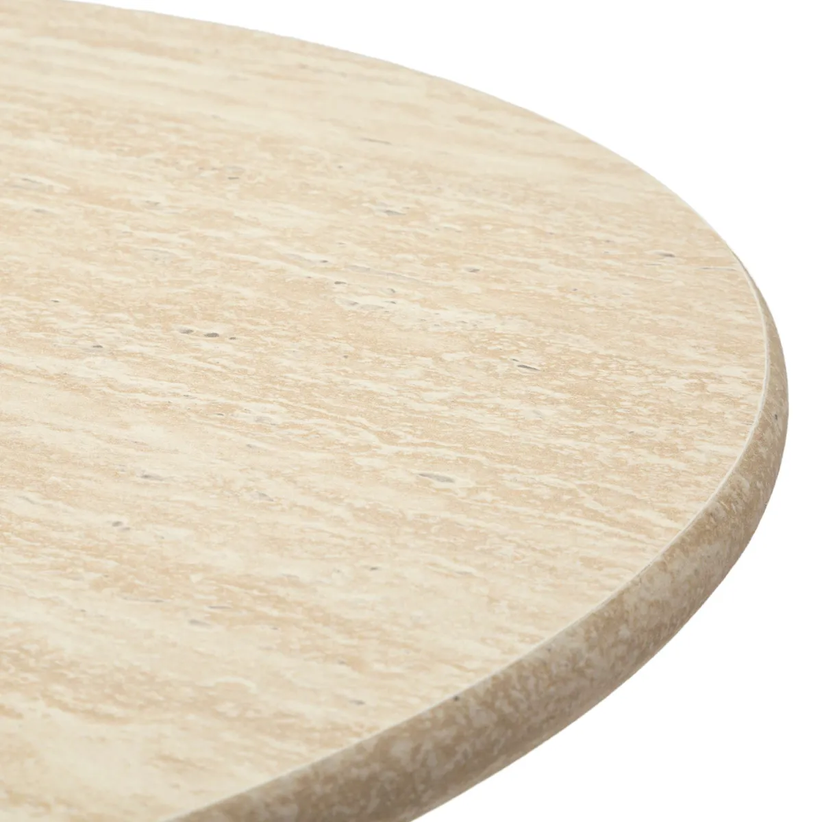 Tavoli Fissi > Dmora Tavolo Fisso Bianco Crema Verde 2 Posti Forma Rotondo 60x60x106h cm, Sfumatura Colore Struttura Crema - Leh Verde, Bianco Crema