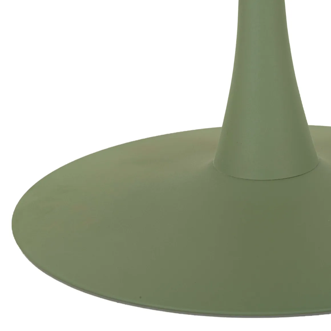 Tavolo Fisso Bianco Crema Verde 4 Posti Forma Rotondo 120x120x76h cm, Sfumatura Colore Struttura Crema - Coober