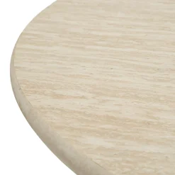 Tavolo Fisso Bianco Crema Verde 4 Posti Forma Rotondo 120x120x76h cm, Sfumatura Colore Struttura Crema - Coober