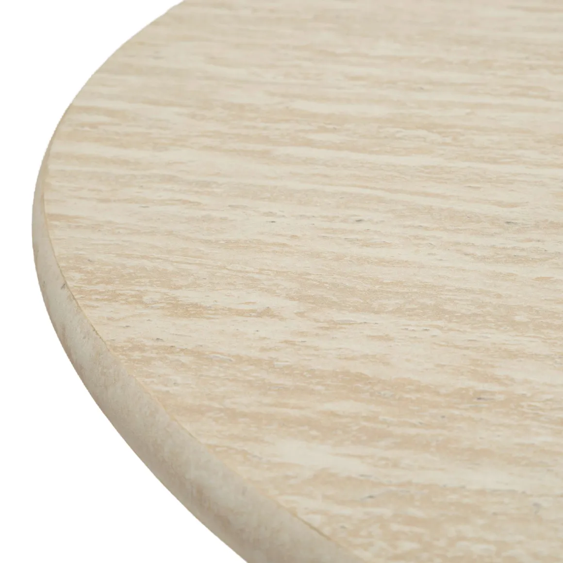 Tavolo Fisso Bianco Crema Verde 4 Posti Forma Rotondo 120x120x76h cm, Sfumatura Colore Struttura Crema - Coober