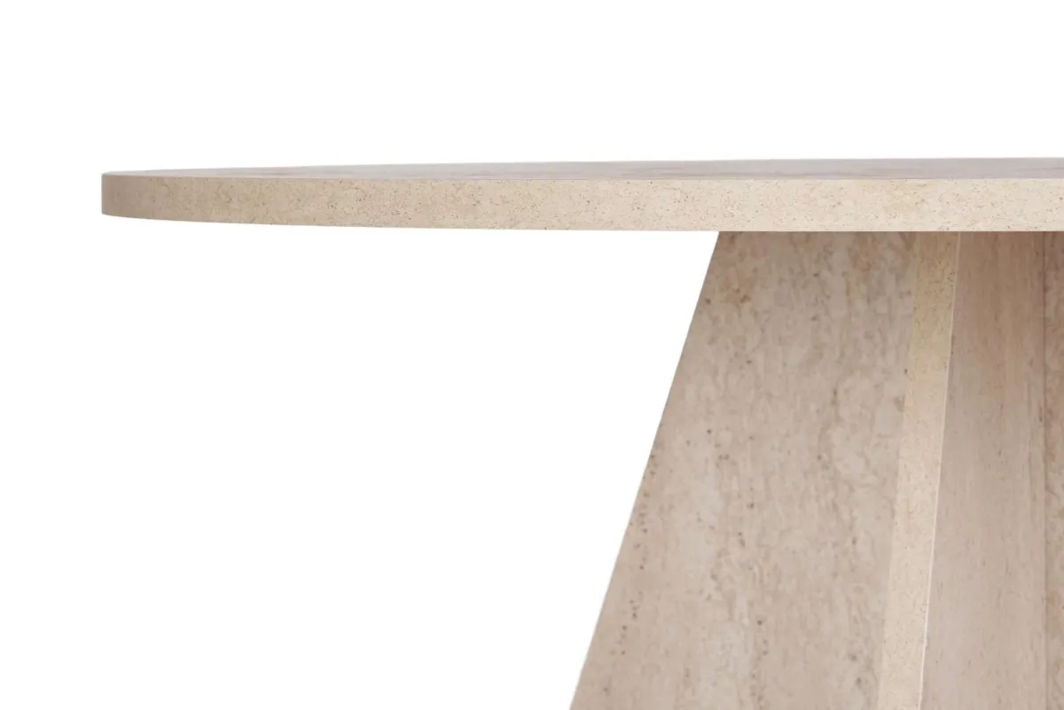 Tavoli Fissi > Dmora Tavolo Fisso 4 Posti Forma Rotondo 120x120x75h cm, Peso Supportato 60 kg - Racale Bianco Marmo
