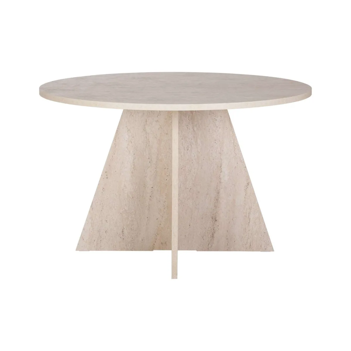 Tavoli Fissi > Dmora Tavolo Fisso 4 Posti Forma Rotondo 120x120x75h cm, Peso Supportato 60 kg - Racale Bianco Marmo