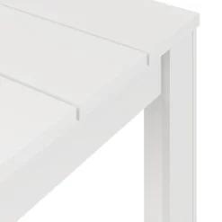 Tavoli Fissi > Dmora Tavolo Fisso 4 Posti Ripiano Effetto Dogato 80x80x76h cm, Forma Quadrato - Trosa Bianco Opaco