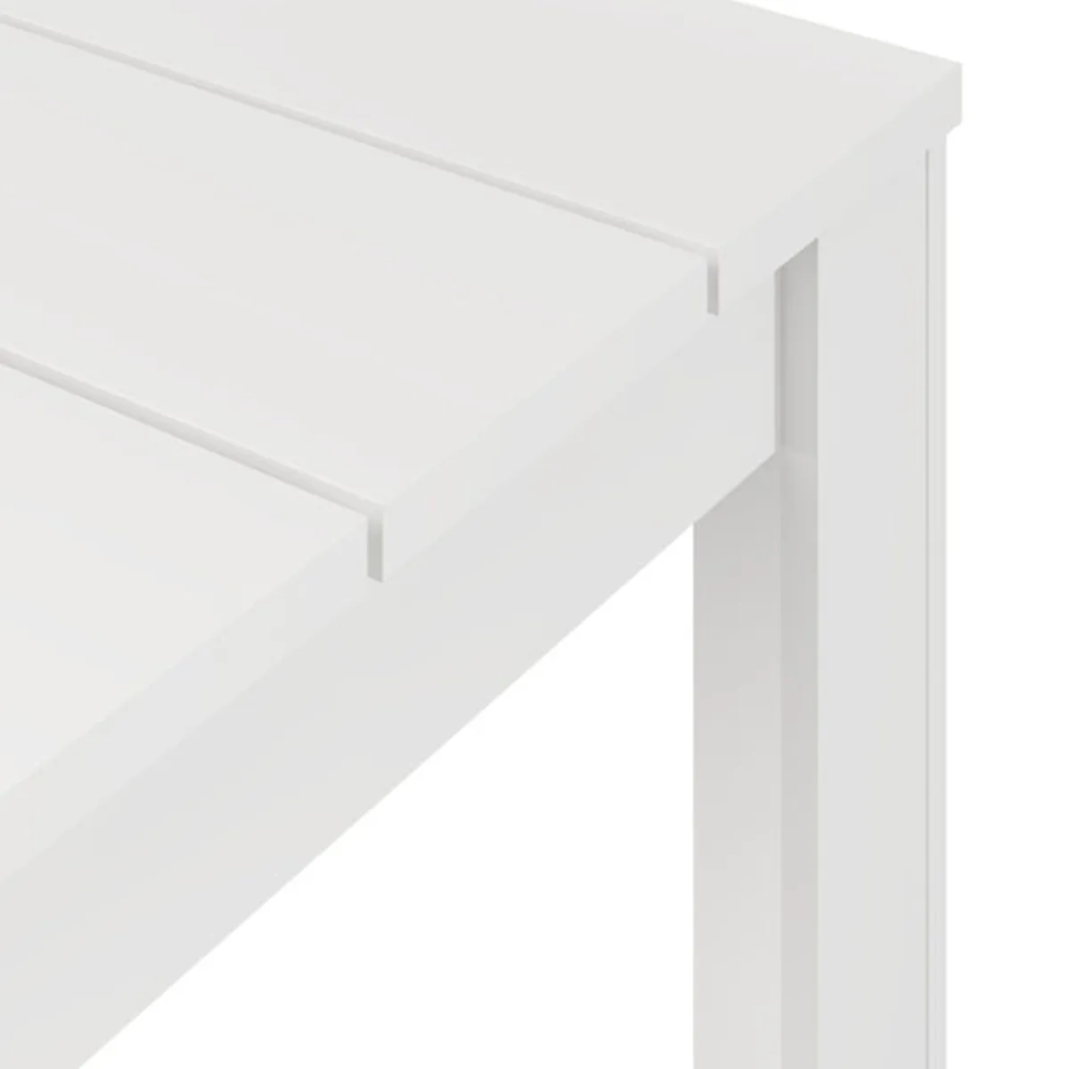 Tavoli Fissi > Dmora Tavolo Fisso 4 Posti Ripiano Effetto Dogato 80x80x76h cm, Forma Quadrato - Trosa Bianco Opaco