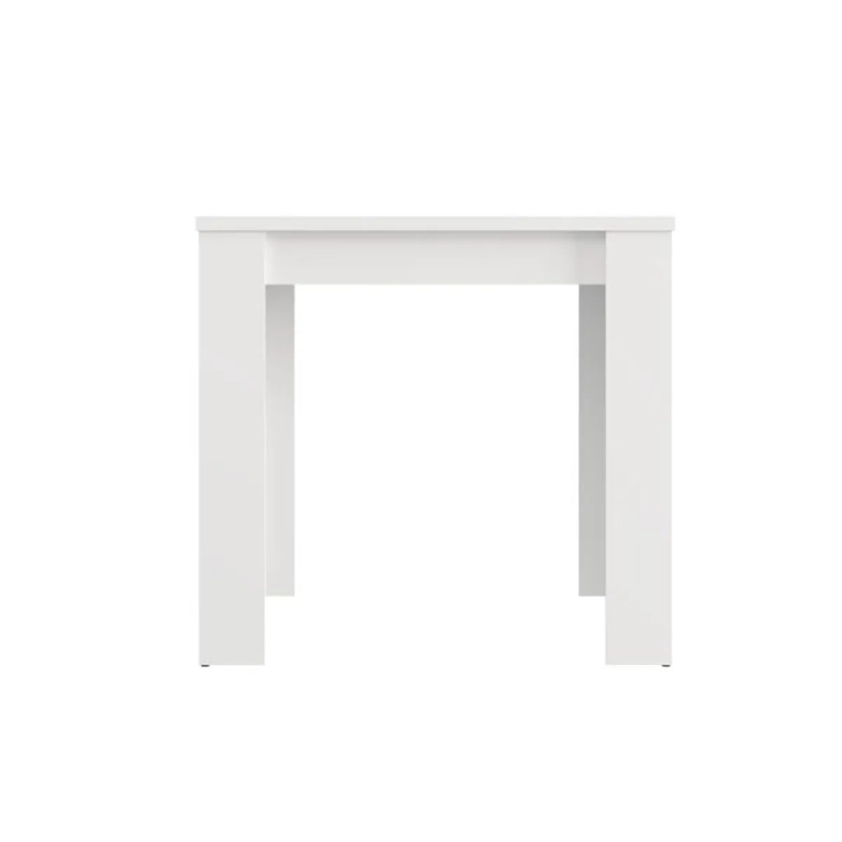 Tavoli Fissi > Dmora Tavolo Fisso 4 Posti Ripiano Effetto Dogato 80x80x76h cm, Forma Quadrato - Trosa Bianco Opaco