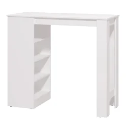Tavoli Fissi > Dmora Tavolo Fisso 2 Posti Forma Rettangolare 120x50x105h cm, Materiale Piano in Legno Nobilitato - Sedriano Bianco