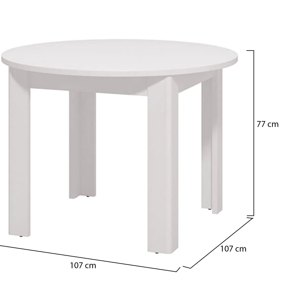 Tavoli Fissi > Dmora Tavolo Fisso 6 Posti Forma Ovale 180x89.5x75h cm, Peso Supportato 70 kg - Monterano Bianco