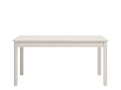 Tavolo Fisso Bianco 6 Posti Forma Rettangolare 160x90.5x76.5h cm, Materiale Piano in Legno Nobilitato - Tonara