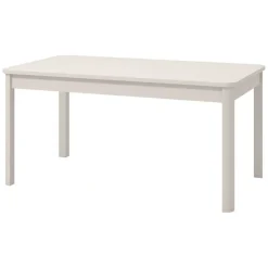 Tavolo Fisso Bianco 6 Posti Forma Rettangolare 160x90.5x76.5h cm, Materiale Piano in Legno Nobilitato - Tonara