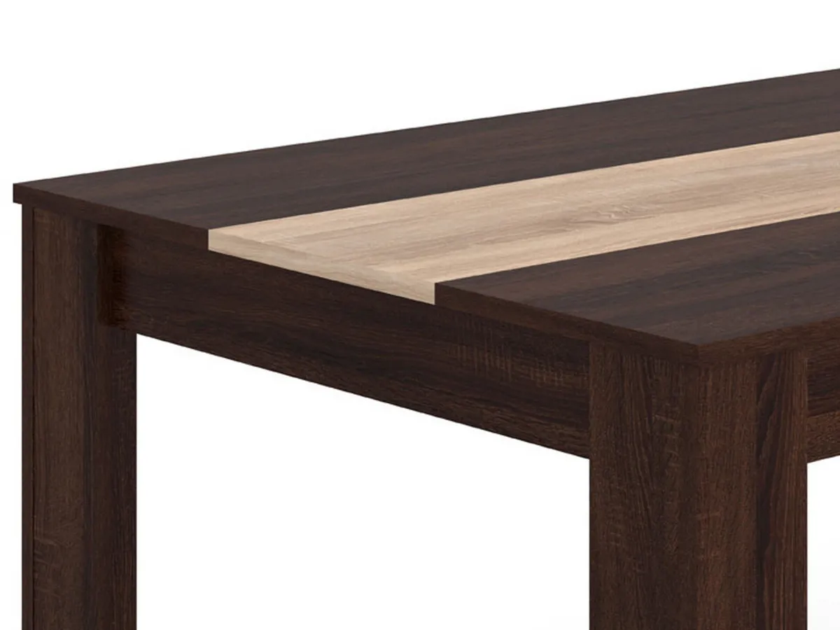 Tavoli Fissi > Dmora Tavolo Fisso Marrone Noce Marrone Rovere 6 Posti Forma Rettangolare 135x80.5x74.5h cm, Colore Ripiano Marrone - Simala Marrone Rovere, Marrone Noce