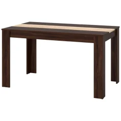 Tavoli Fissi > Dmora Tavolo Fisso Marrone Noce Marrone Rovere 6 Posti Forma Rettangolare 135x80.5x74.5h cm, Colore Ripiano Marrone - Simala Marrone Rovere, Marrone Noce