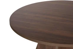 Tavoli Fissi > Dmora Tavolo Fisso 4 Posti Forma Rotondo 120x120x75h cm, Peso Supportato 60 kg - Racale Marrone Noce